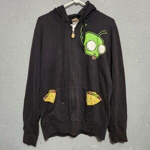Vintage Mighty Fine Invader Zim Gir Taco Hoodie Size Large